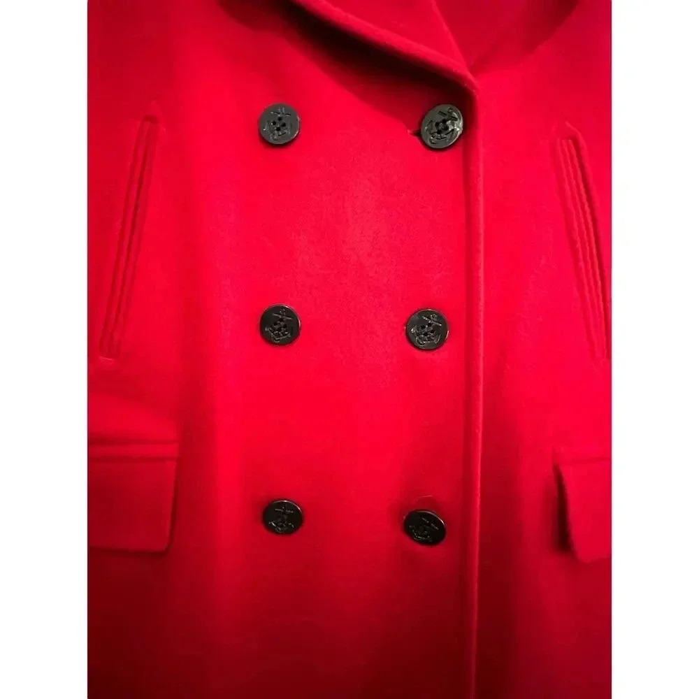 Pendleton Red 100% Virgin Wool Pea Coat Size XL - image 2